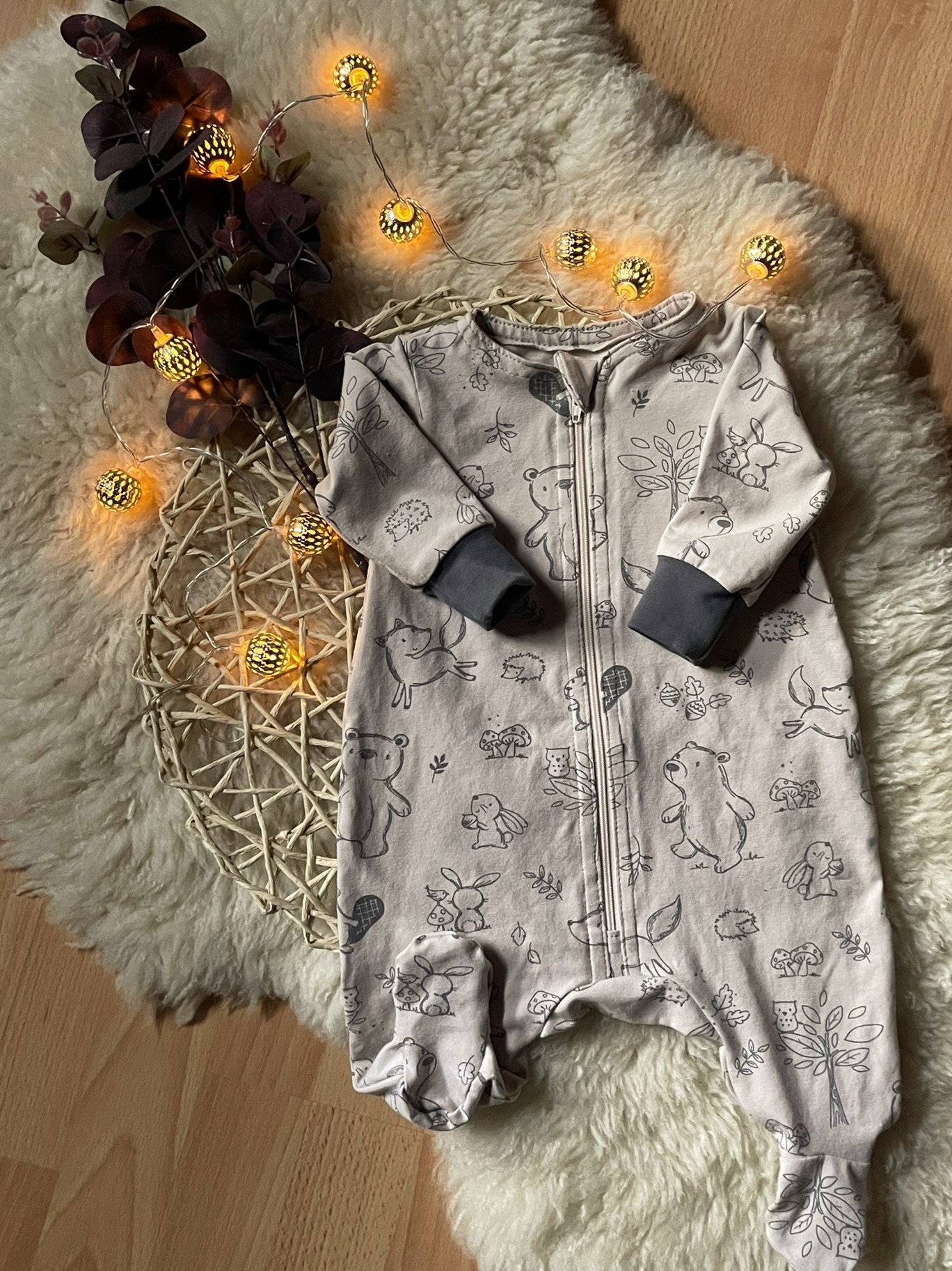 # 268 - Baby - Schlafanzug mit Fuß Schlummerstündchen 50-92 inkl. A0