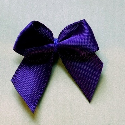 1 Stück kleine Satinschleife 2,4 cm Nr. 8: violett