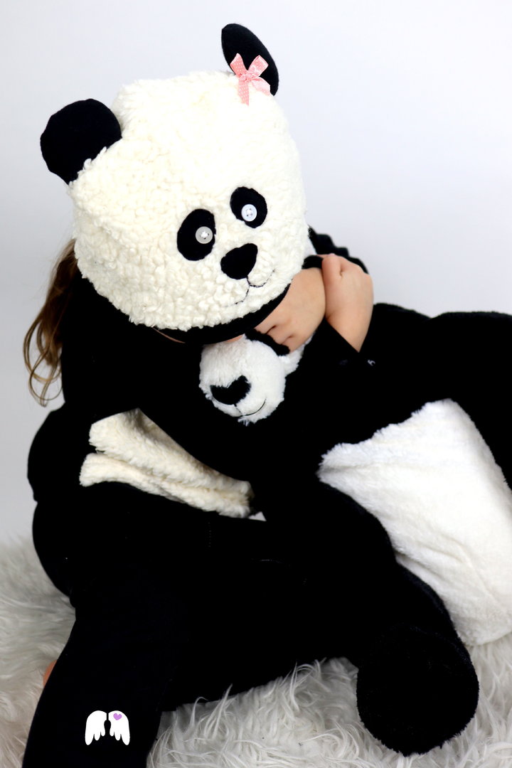 # 123 - Pandabär 3-tlg. Kostüm Fasching Karneval Gr. 86 - 140