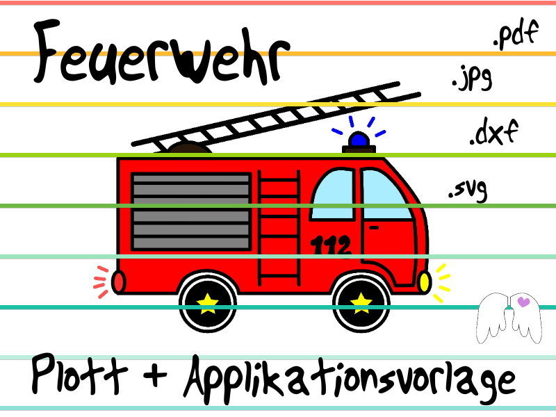 K007 - Plotterdatei + Applikationsvorlage Feuerwehr